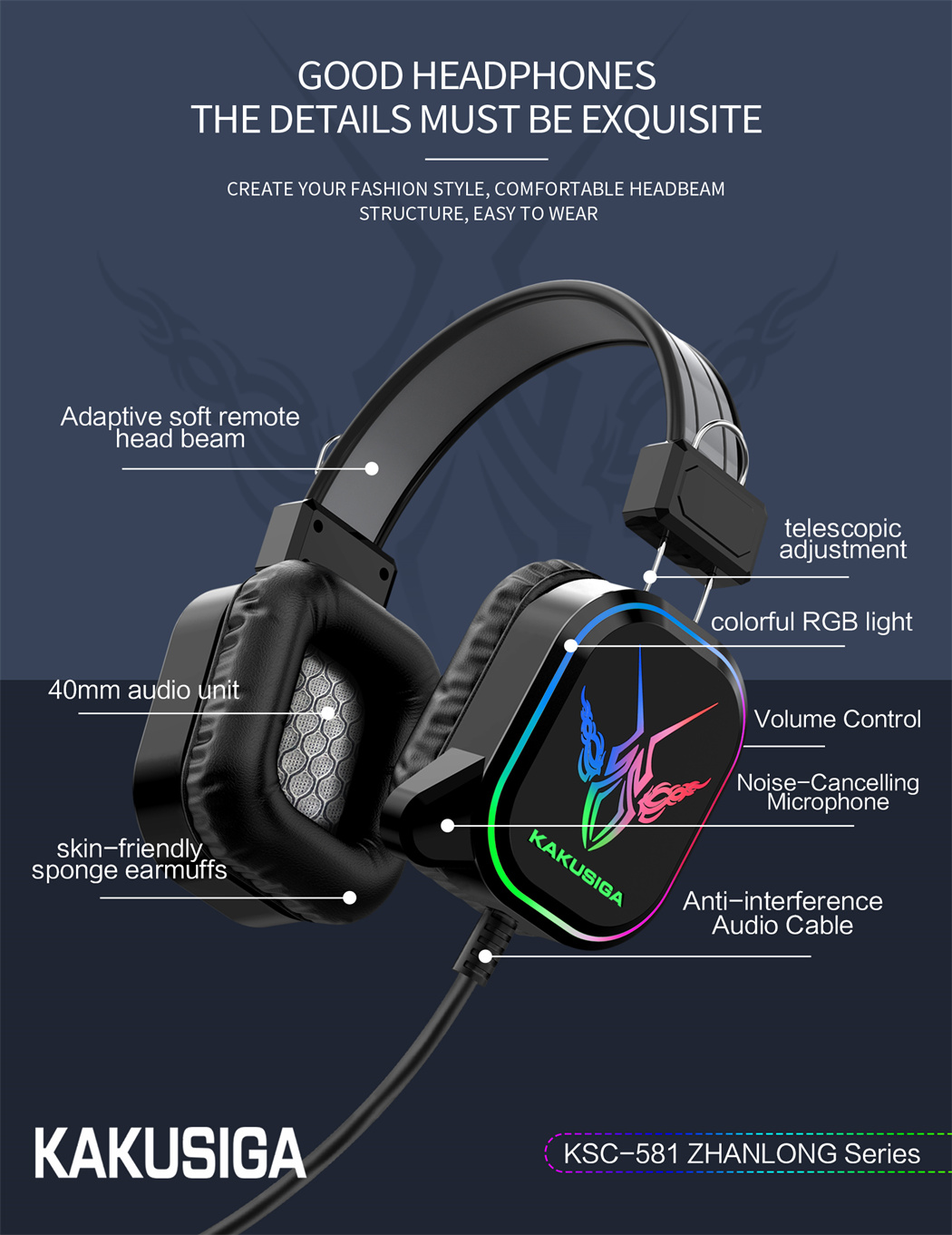 ZHANLONG Series Competitive Gaming Headset Wired Headset